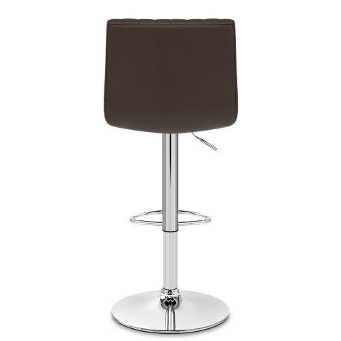 Debut Real Leather Bar Stool Brown