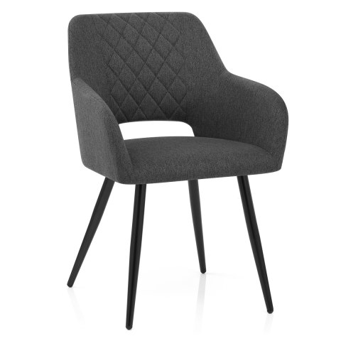 Lopez Dining Chair Charcoal Fabric