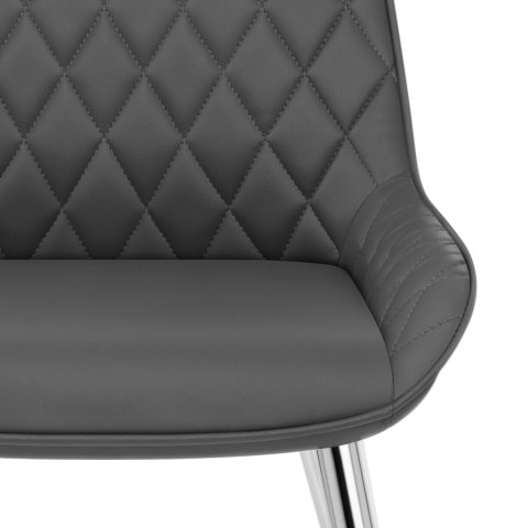 Lincoln Chrome Chair Grey