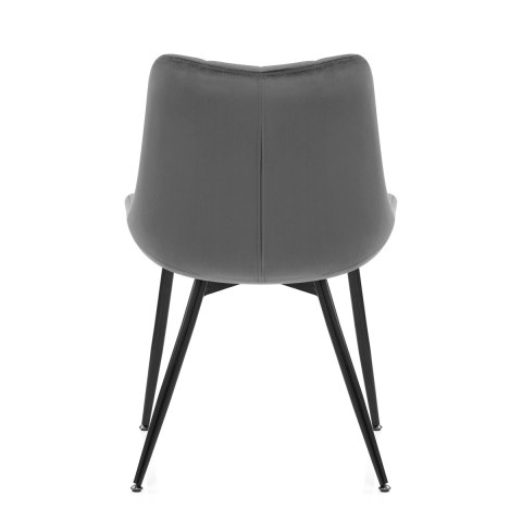 Lisbon Dining Chair Grey Velvet