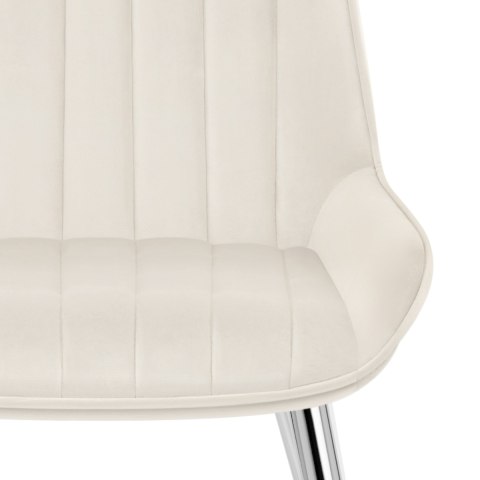 Mustang Chrome Chair Cream Velvet
