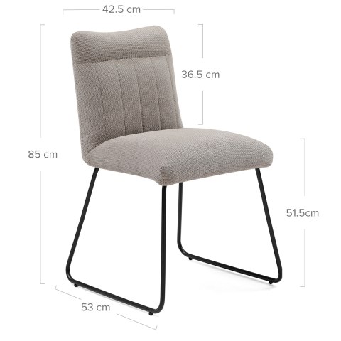 Milo Dining Chair Tweed Fabric