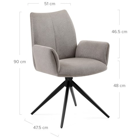 Neve Arm Chair Tweed Fabric