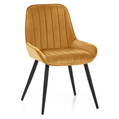 Mustang Chair Mustard Velvet