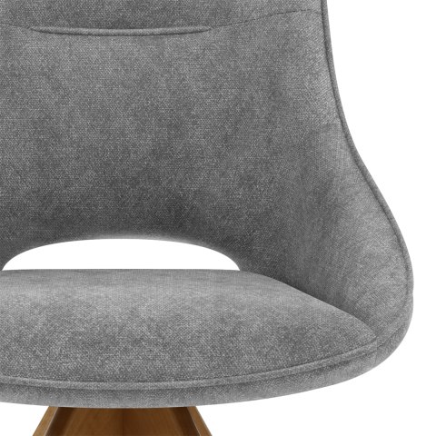 Cloud Wooden Dining Chair Charcoal Fabric