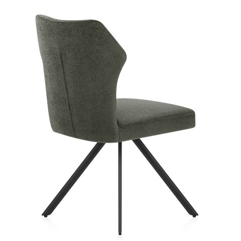 Troy Dining Chair Green Fabric