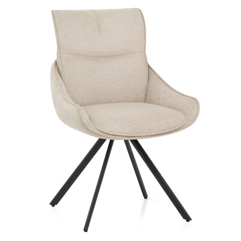 Creed Dining Chair Beige Fabric