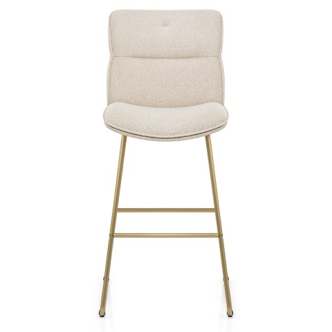 Finley Gold Stool Champagne Boucle