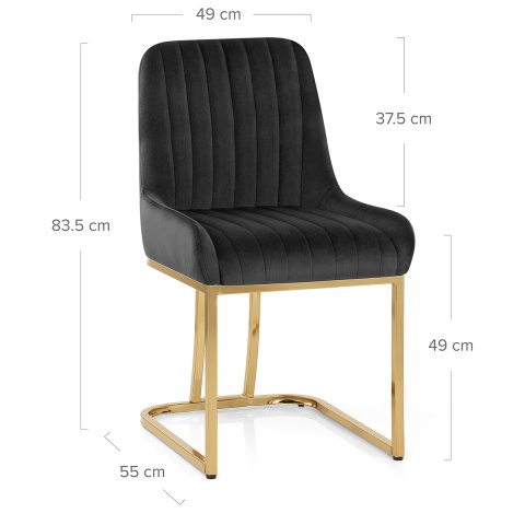 Paget Chair Black Velvet