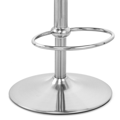 Rochelle Brushed Steel Stool Red