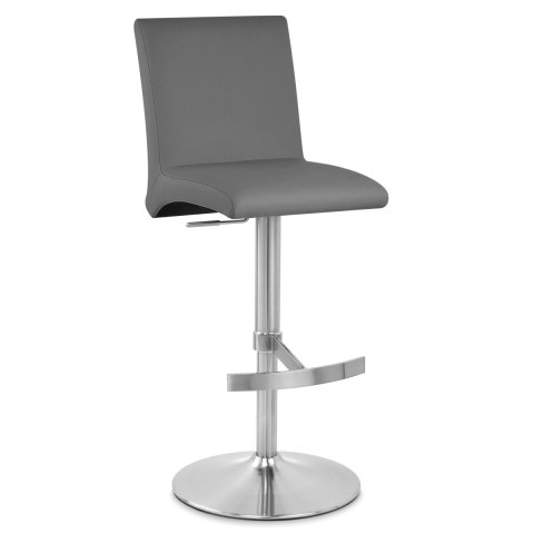Deluxe Brushed High Back Stool Grey