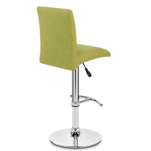 Deluxe High Back Stool Green Fabric