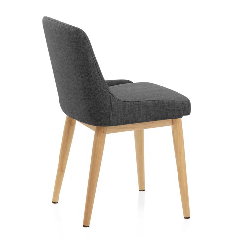 Jersey Dining Chair Oak Charcoal, Charcoal Grey Dining Chairs With Oak Legs