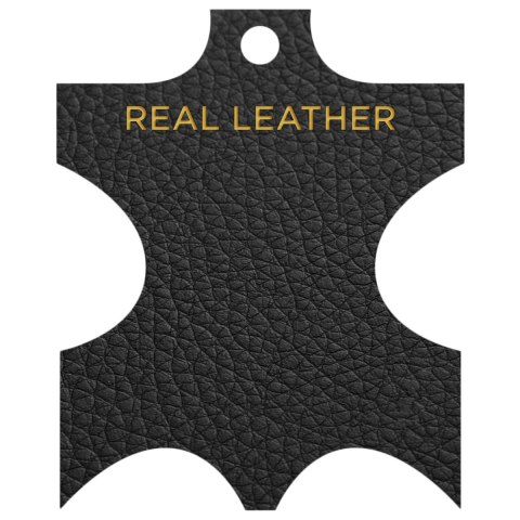 Lush Real Leather Brushed Stool Black