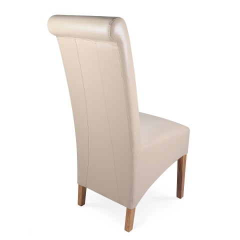 Krista Dining Chair Cream Leather