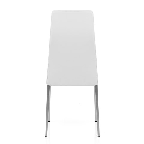 Faith Brushed Chair White Faux Leather