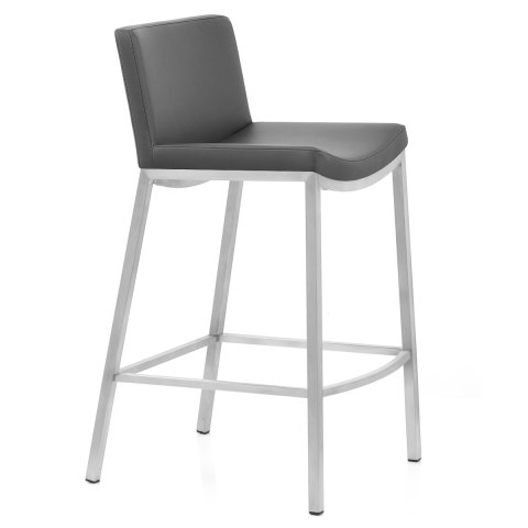 Capone Brushed Steel Stool Grey