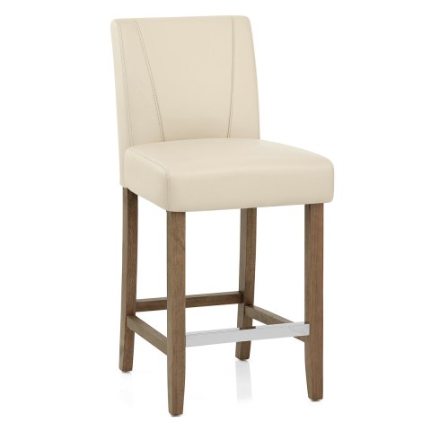 Chartwell Stool Cream Faux Leather