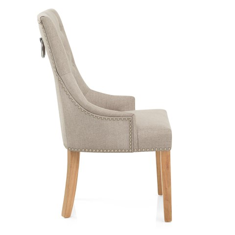 Ascot Oak Dining Chair Tweed Fabric