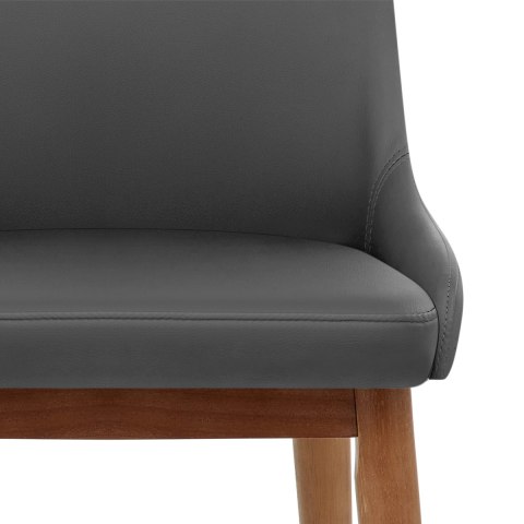 Jersey Chair Walnut & Grey Faux Leather