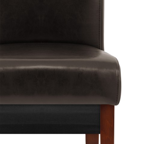 Carlo Walnut Chair Brown Leather