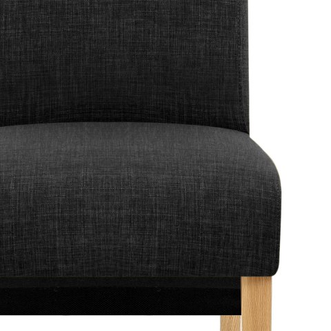 Carlo Oak Chair Charcoal Fabric