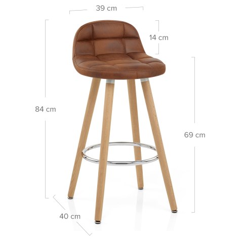 Sole Wooden Stool Antique Brown