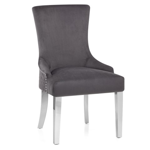 Fontaine Chair Grey Velvet