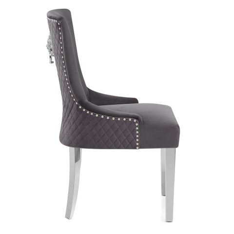 Fontaine Chair Grey Velvet