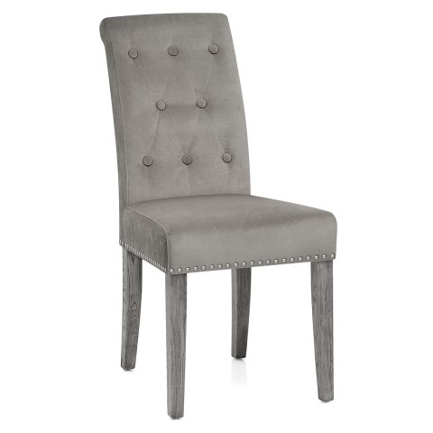 Moreton Dining Chair Grey Velvet