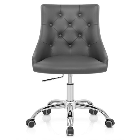 Sofia Office Chair Grey Leather Atlantic Shopping