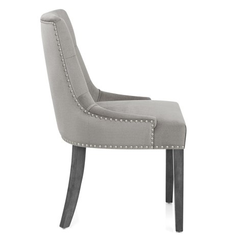 Etienne Dining Chair Grey Velvet