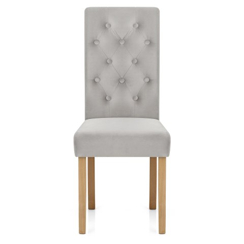 Portland Dining Chair Grey Velvet
