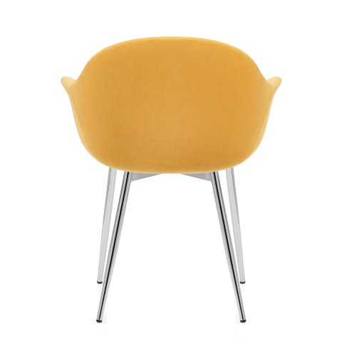 Flare Dining Chair Mustard Velvet