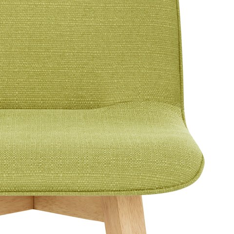 Tide Wooden Stool Green Fabric