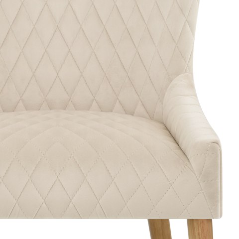 City Oak Chair Cream Velvet