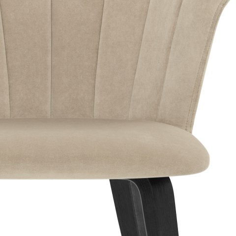 Scroll Dining Chair Mink Velvet