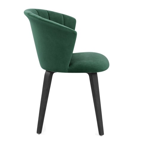 Scroll Dining Chair Green Velvet