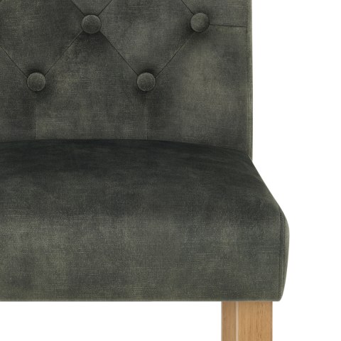 Banbury Oak Dining Chair Green Velvet