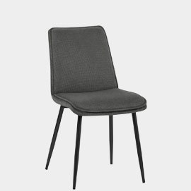 Abi Dining Chair Charcoal Fabric