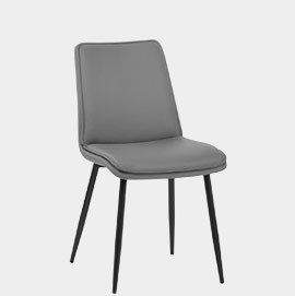 Abi Dining Chair Grey Faux Leather