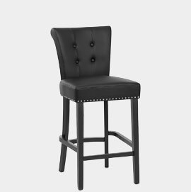 Matching Bar Stool & Chair Designs | Atlantic Shopping - Buckingham Dining Chair; Matching Design; Buckingham Bar Stool Black Leather