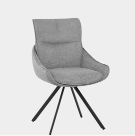 Creed Dining Chair Light Grey Fabric