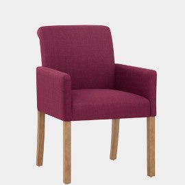 Gino Oak Chair Purple Fabric