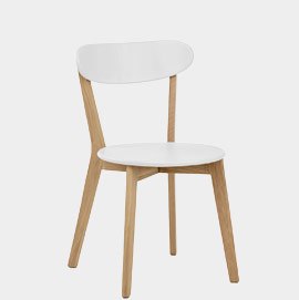 Rush Oak And White Dining Chair