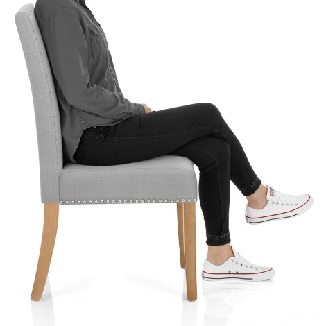 Arlington Dining Chair Grey Fabric Frame Image