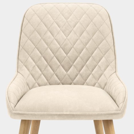 Azure Oak Dining Chair Beige Seat Image
