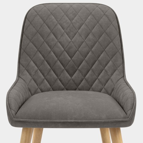 Azure Oak Dining Chair Grey Seat Image