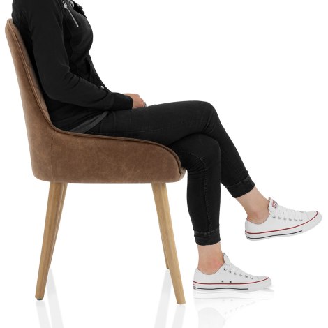 Azure Oak Dining Chair Tan Frame Image