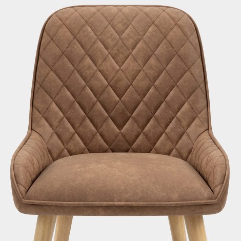 Azure Oak Dining Chair Tan Seat Image